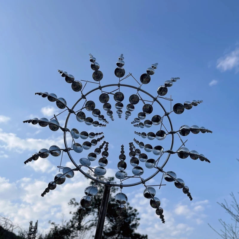 Supplier 3D Metal Vertical Axis Windmill Outdoor Garden Decorative Windmill Novel Unique Wind  Art Windmill