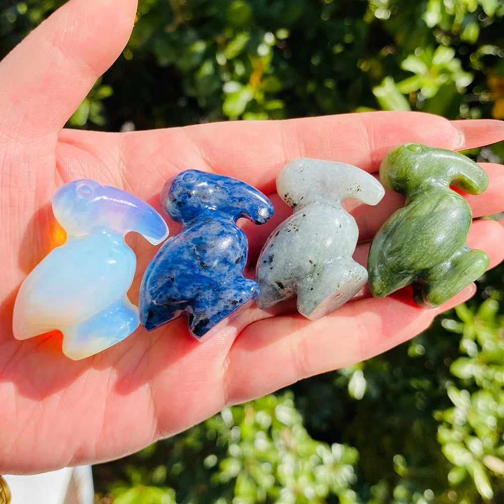 High Quality Handmade Animal Crafts Crystal Pelican Mixed Materials Crystal Carvings Labradorite Pelican for Decoration