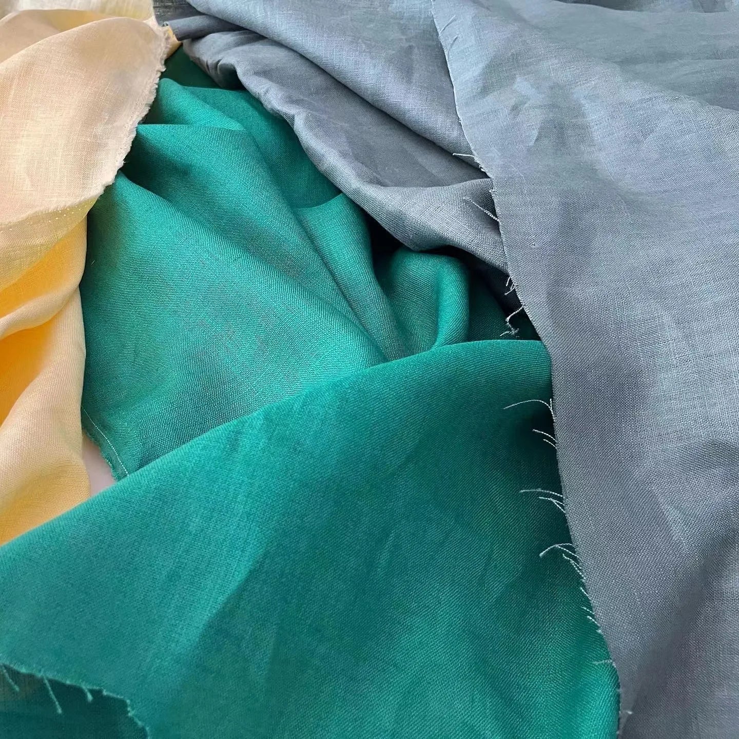100% French Linen Fabric Plain Dyed Woven 100% Linen for Women Men Shirt Dress Pants Bread Bags ECO Shopping Bags 100pure Linen