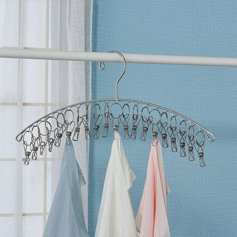 Modern Clothing Pegs Clothes Hanger and Socks Hanger and Pull Down Colors Stainless Steel Pegs for All Clothes