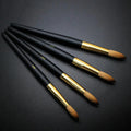 Luxury Black Wood Handle Nail Acrylic Brushes 100% Pure Kolinsky Hair Nail Acrylic Powder Brush Oval Crimped Nail Kolinsky Brush