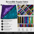 5mm Two Tone Reversible Sequin Fabric Color Changing Fish Scale Mesh for Dresses and Decoration