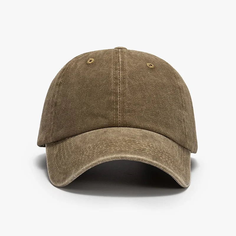 Wholesale Custom Logo Washed Cotton Adjustable Unstructured Dad Hats Solid Color Distressed Washed Sports Baseball Caps
