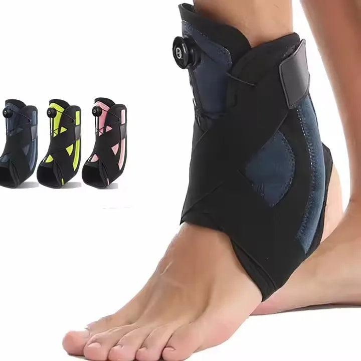 Ankle Orthosis Auto-press Adjustable Compression Ankle Brace with System for Basketball Football and Tennis