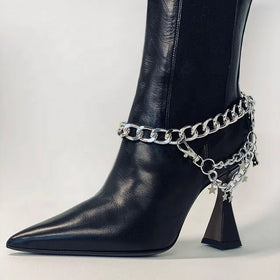 Wholesale Silver Ankle Chain Metal Shoe Chain Accessories for Boots Ornaments