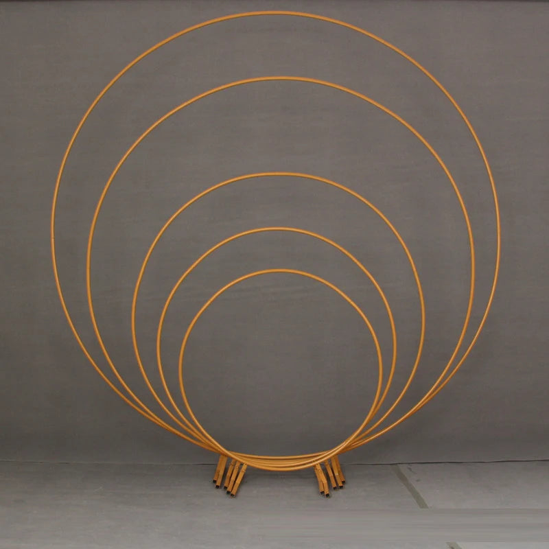 2M New Wedding Props Wrought Iron Ring Arches Outdoor Lawn Wedding Round Flower Stand Half Circle Backdrop Arch