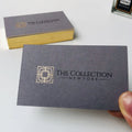 Luxury Business Card Grey Cardboard Business Thank You Card Gold Foil Embossed Custom Business Cards Printing Services