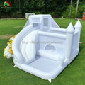 Commercial White Inflatable Bounce House Combo Bouncy Castle with SlideBall Pit