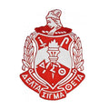 OEM Manufacturer Custom Made Red and White Sorority Patches Sorority Iron on Patches