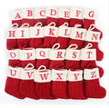 Christmas Stockings With Embroidered Letter Cable Knit Socks Red White for Family Holiday Decorations Xmas Tree Fireplace
