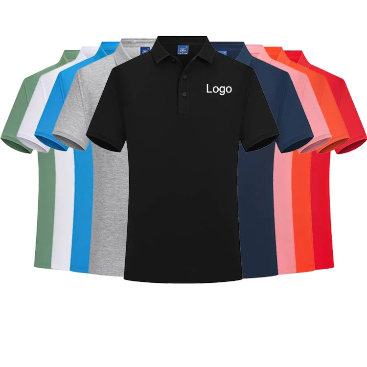 High Quality Custom Logo Men's Polo Shirt Quick Dry Breathable Plain Sports Wear Men Athletic Dry-Fit Workwear Golf Polo Tshirts