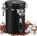coffee containers cans canister with coffee scoop spoon Coffee Jar with Date Tracker Bean Storage Container