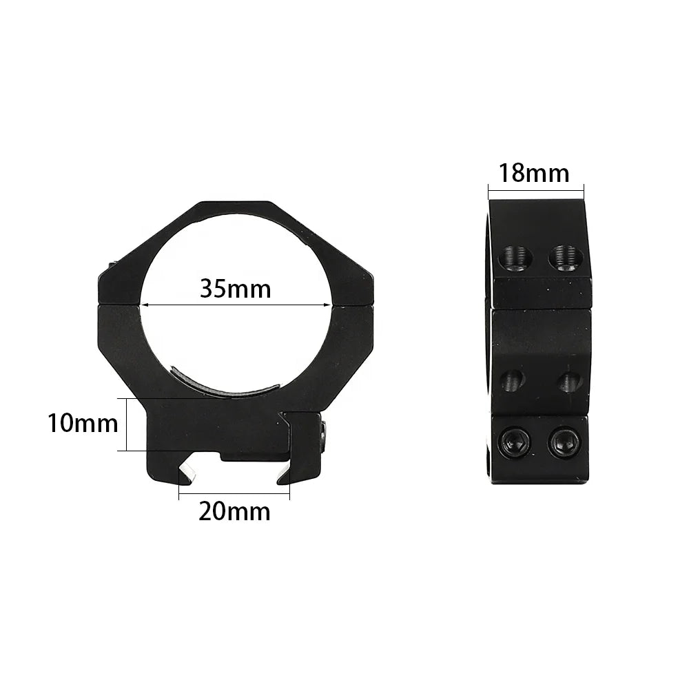 Ohhunt Telescopic Sight Mount Low Profile 35mm Diameter Tactical Scope Rings Mount