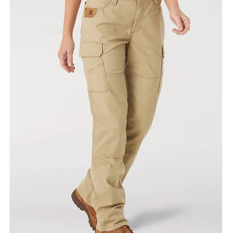 Wholesale Women Custom Casual Twill High Rise Baggy Cargo Pants With Pockets