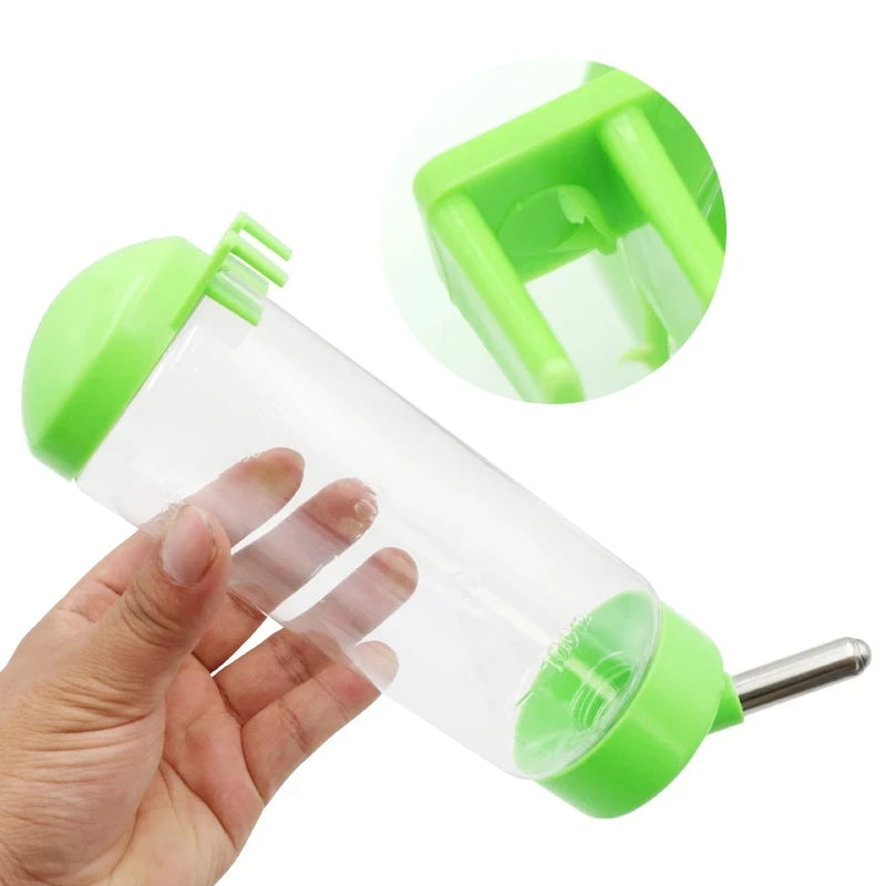 Plastic Hamster Drinker Water Bottle Dispenser Feeder Hanging Pet Dog Guinea Pig Squirrel Rabbit Drinking Head Pipe Fountain