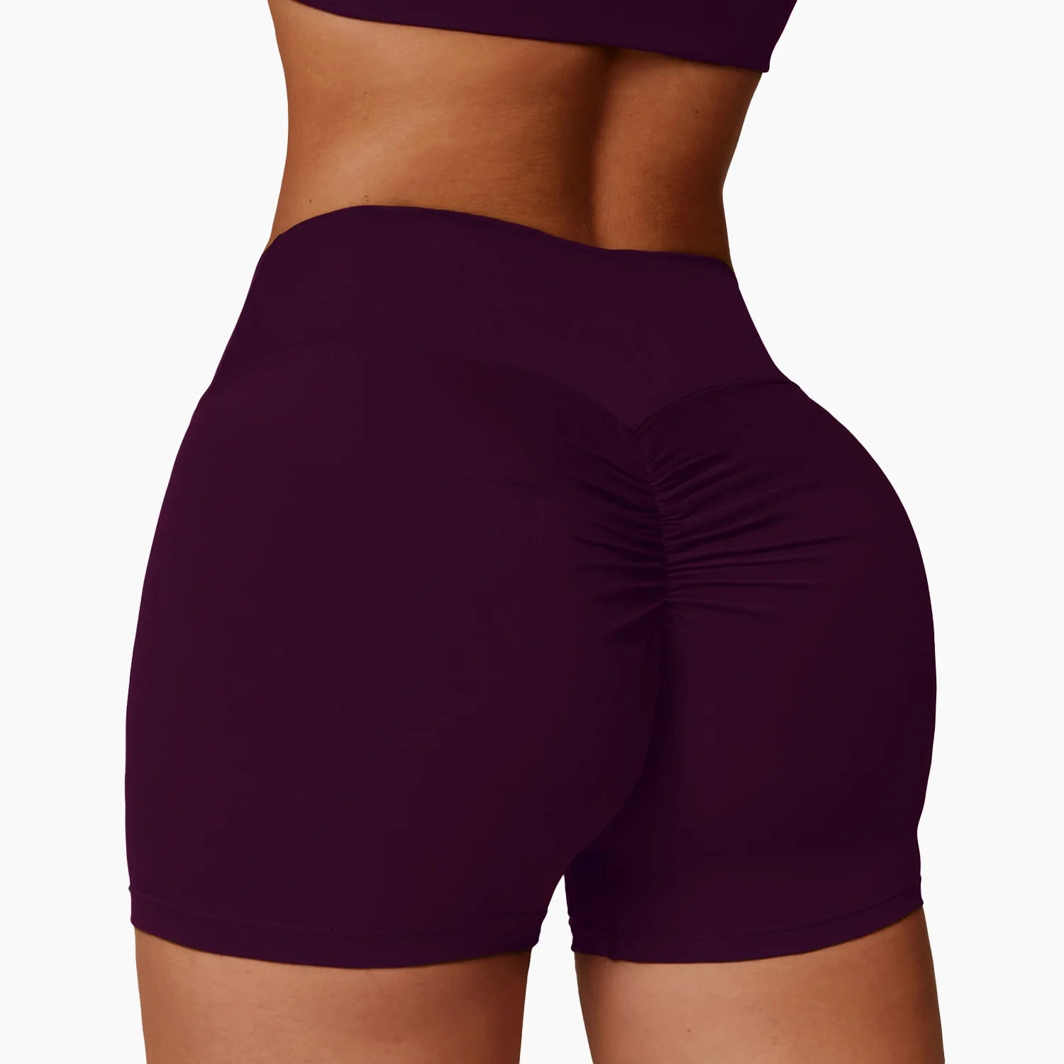 Shaved High Waisted Yoga Shorts Cinching Belly Peach Lifting Buttocks Running and Fitness Pants Tight Fitting Sports Shorts
