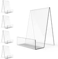 Acrylic Book Stand with Ledge 5 PC Clear Acrylic Display  Clear Tablet Holder for Displaying Pictures Books Music Sheets