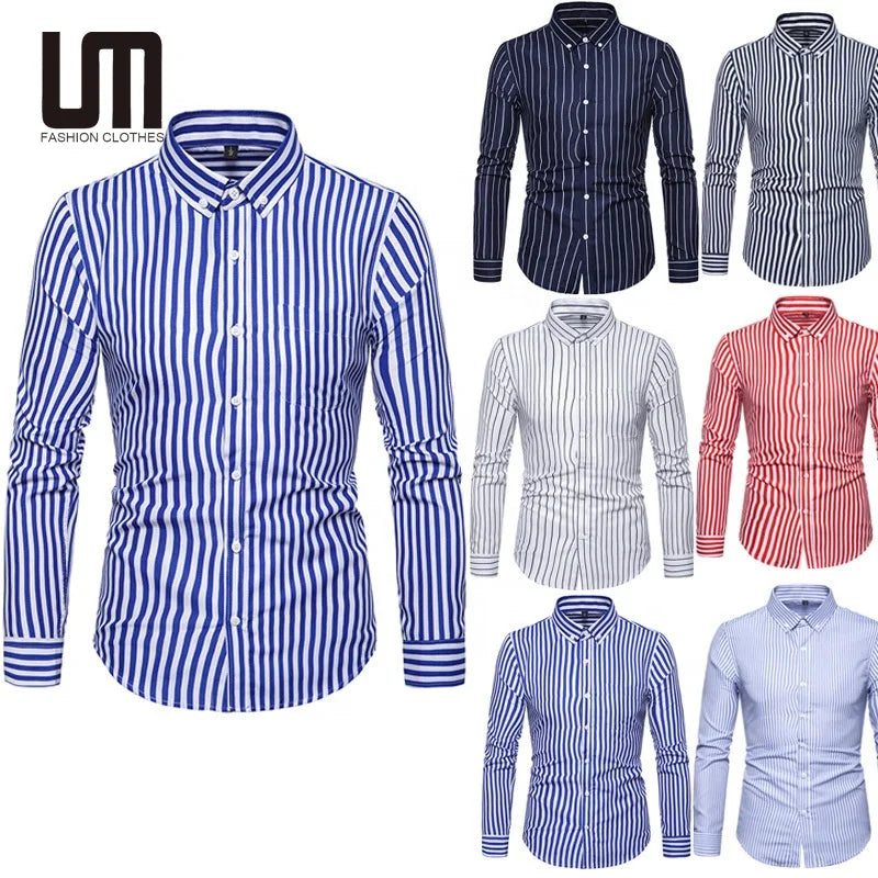 Liu Ming Hot Selling Products 2025 Spring Summer Men Clothing Casual Business Long Sleeve Plus Size 5XL Shirts