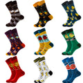 Cmax Wholesale Oem Custom Logo Print Designs Cartoon Unisex Women Men Bamboo Cotton Crazy Funny Color Crew Happy Sock