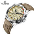 NAVIFORCE 8023 SYLBN Casual Movement Men Quartz Watch Small Dial With Calendar Luxury Business Luminous Hands Reloj Hombre
