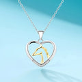 Wholesale 925 Sterling Silver Animal Pendant Necklace Heart Shaped CZ Zircon Fine Jewelry Necklace
