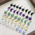 Malachite Heart Amethyst Moon Crystals Wholesale Bulk Healing Stones Gemstone Spiritual Products Meditation for Chakra Ornaments