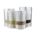 Wholesale White Kraft Paper Bag with Zip Lock and Window
