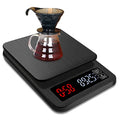 Timing Hand Drip Coffee Scale Professional Household Coffee Gadget JR 3kg 5kg 10kg LED Plastic Stocked Kitchen Storage Clock