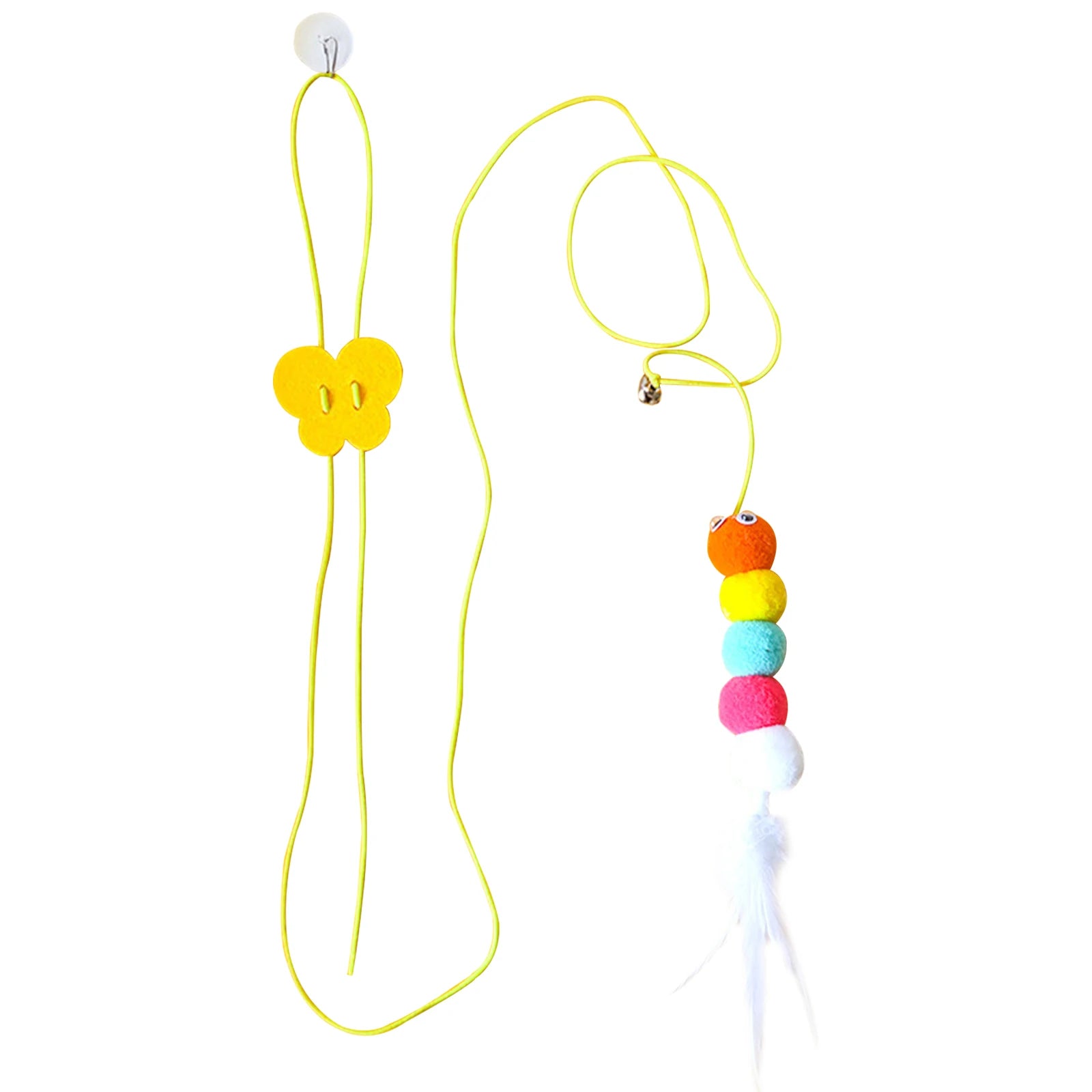 Simulation Caterpillar Cat Toy Cat Scratch Rope Mouse Funny Self-hey Interactive Toy Retractable Hanging Door Type Pet Supplies
