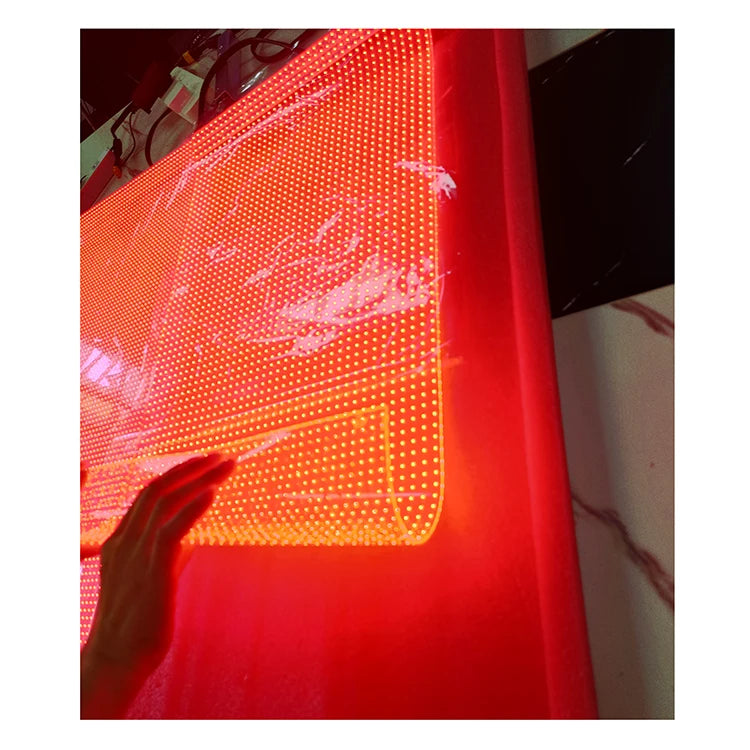 HD Transparent LED Film Flexible Screen Full-Color Window with Simple Installation for Indoor Use for Shopping Mall