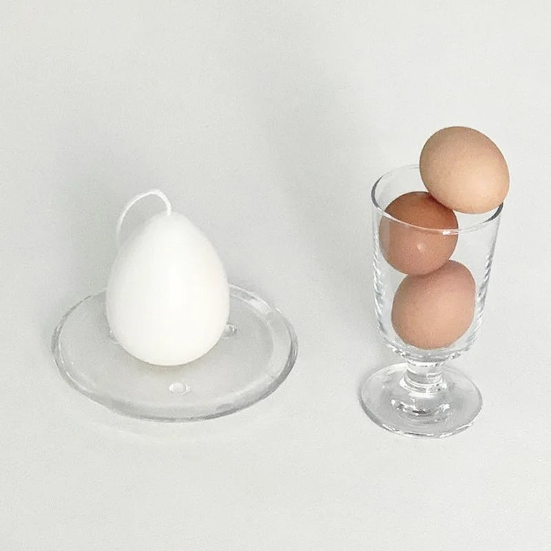 Single Hole Egg Shape Candle Molds Scented Candle Making Silicone Gypsum Mold Plaster Molding Mousse Cake Wax Soap Pastry Mould
