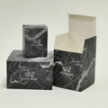 Luxury Holographic Kraft Gift Packaging Custom Marble Candle Box