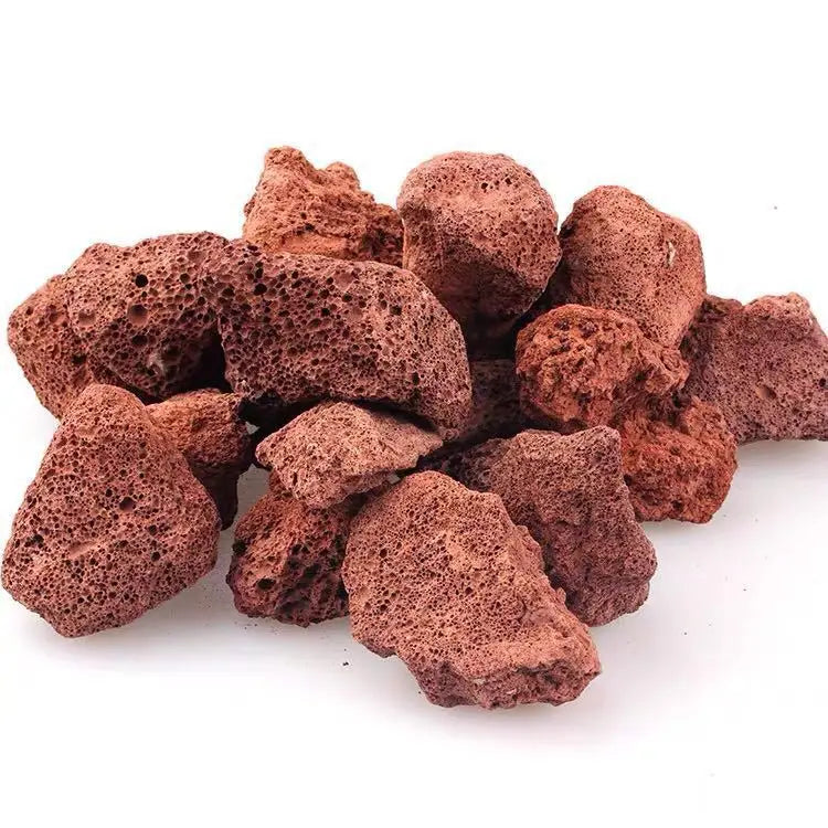 Natural Red Ceramic Ring Glass Ring for Fish Tank  Volcanic Stone Aquarium Filter Material for Fish Pond Aquariums Accessories