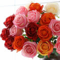 F355 Artificial Flower Rose Silk Flower Single Head Rose Wedding Decoration Rose Head Decoration Manufacturers Direct Sales