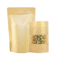 2026 Cheap Resealable Design Cookie Black Printing Zipper ZiplockBig Flower Mini Craft Kraft Ziplock Mylar Bags with Window
