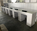 Modern Nail Salon Furniture Sets Long Customized Color Nail Table with Dust Extraction for Living Room