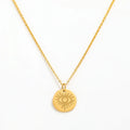 Joolim Jewelry 18K Gold Plated Greece Retro Eye Pattern Pendant Choker Necklace Stainless Steel Jewelry Wholesale MegaBDM