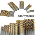 50PCS Din338 M35 Fully Ground HSS Roast Yellow Cobalt Twist Drill Bit for Stainless Steel and Hard Metal Steel Drilling