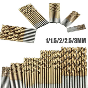 50PCS Din338 M35 Fully Ground HSS Roast Yellow Cobalt Twist Drill Bit for Stainless Steel and Hard Metal Steel Drilling
