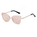 STORY STY9369A Pink Butterfly Women Sun Glasses Metal Eyewear Sunglasses Cat Eye Light Brown Sunglasses