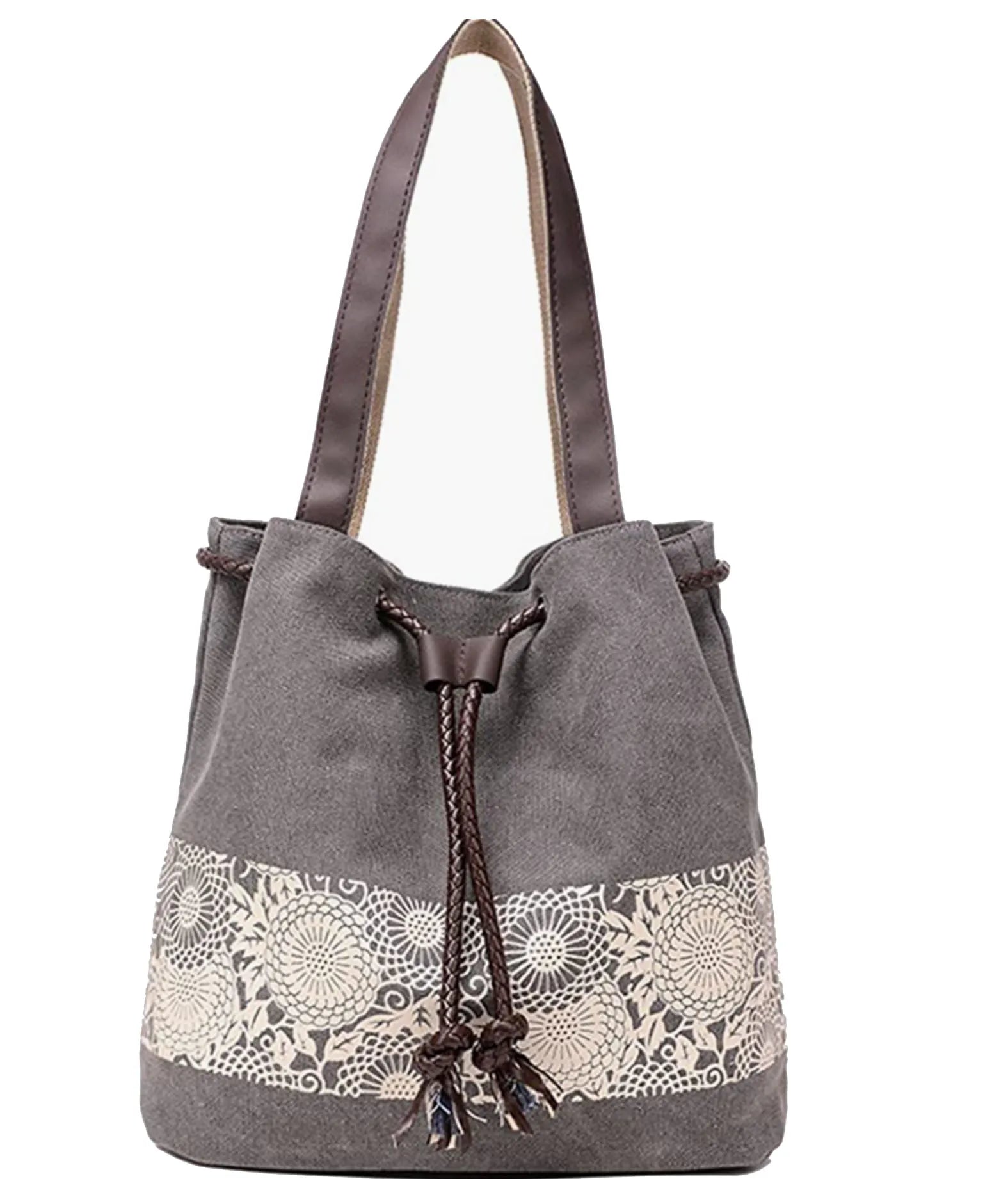 Printing Canvas Shoulder Bag Retro Casual Handbags Messenger Bags Shopper Shoulder Bag