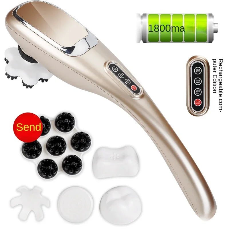 Handheld Electric High-power Tapping Massager Body Shoulder Neck Waist Back Leg Vibration Relax Massage Hammer Ressan RS-MS 01