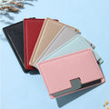 Zonyin Wholesale Rectangle Pull-out Design Travel Makeup Stainless Steel Mirror Custom Your Brand Logo With Pu Leather Case