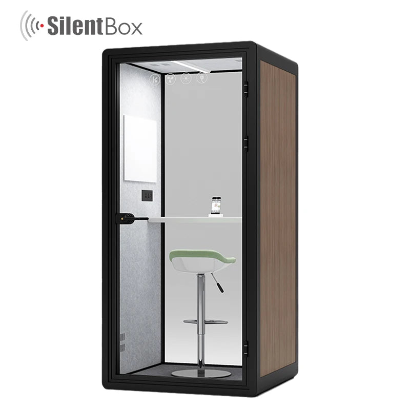 New Acoustic Booth Movable Silence Booth with Ventilation System for Office Phone Booth and Home