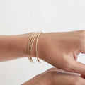 2MM 316L Stainless Steel Silver14K Gold Rose Gold  Shiny Stainless Steel Cuff Bangle Bracelet