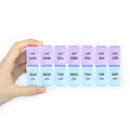 Wholesale Weekly PP Material Pill Organizer 7-Day Plastic Pill Box with 14 Compartments Daily & Weekly Pill Case