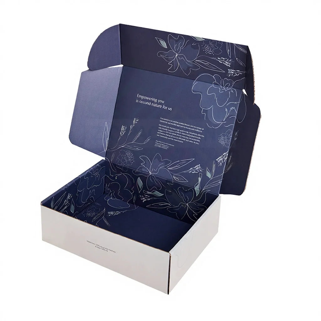 Skincare Cosmetic Mailer Box Custom Logo Printed Corrugated Shipping Boxes with Cut Out Insert for Skin Care Bottle Jar Packing