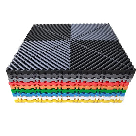 Interlock PP Garage Flooring TilesTiles FloorSlab Rib Garage Floor PP Floor Mat