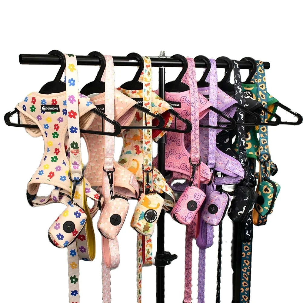 No Pull Dog Harness Adjustable Dog Harness Set Soft Dog Leash Customization Services Own Production Line Pet Harness Factory