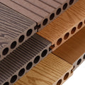 Waterproof Anti-Slip WPC Decking 3D Embossed Teak Wood Grain Click Square Outdoor Wooden Plastic for Balconies Grooved Basements MegaBDM